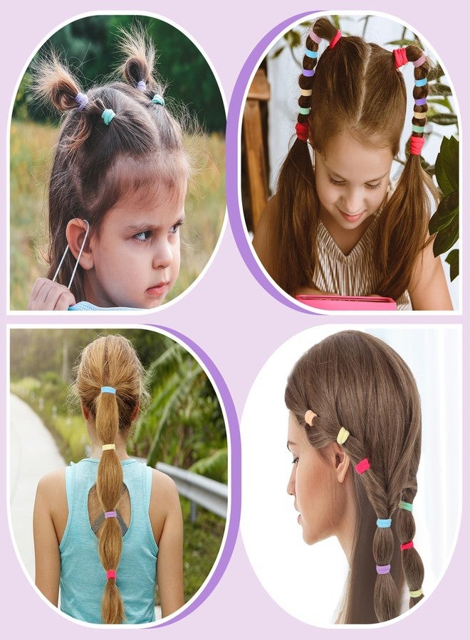 obeoby 150 Pack Soft Seamless Hair Bands and Ponytail Holders - Elastic No Damage Hair Accessories for Girls and Toddlers - Image 3